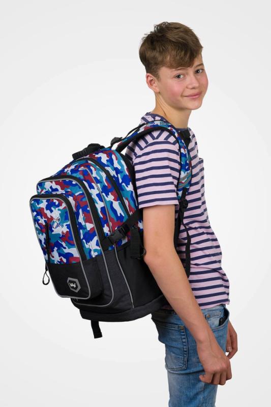 BAAGL Školský batoh Cubic Army 12