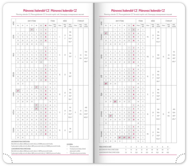 NOTIQUE Vreckový diár Aprint Top 2026, oranžový, 9 x 15,5 cm 4
