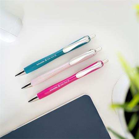Guľôčkové pero, 0,7 mm, stláčací mechanizmus, SCHNEIDER "Slider Rave XB", magenta 7