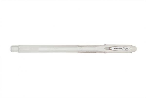 Gélové pero, 0,4 mm, s vrchnákom, UNI "UM-120", biele 1