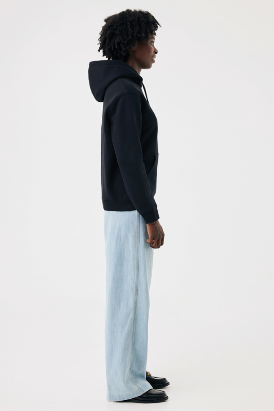 IQONIQ Joshua Unisex mikina s kapucňou z rec. bavlny čierna S 6