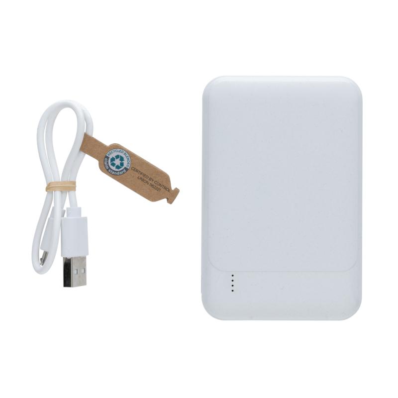 Powerbanka 5000 mAh z RCS recykl. plastu biela 3