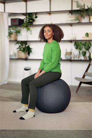 Gymnastická lopta na sedenie, s protišmykovým závažím, 55 cm, LEITZ "Ergo Active", tmavosi 3