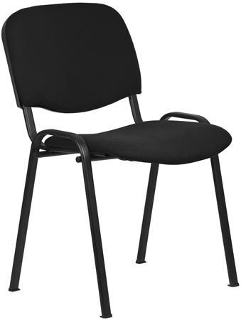 . Konferenčná stolička, čalúnená, čierna kovová konštrukcia, „Felicia”, čierna 1
