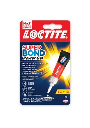 Sekundové lepidlo, gél, 4 g, HENKEL "Loctite Super Bond Power Gél" 1