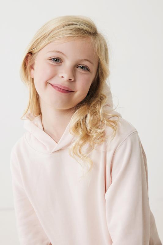 Detská mikina s bočnými vreckami IQONIQ Yengo z rec. bavlny cloud pink 13-14r (158-164cm) 10
