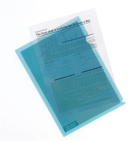 Obal "L" , na ochranú údajov, A4, PP, PLUS, modrý 1