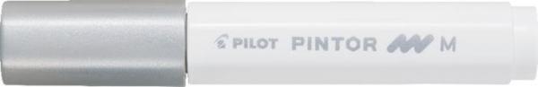 Dekoračný popisovač, 1,4 mm, PILOT "Pintor M", strieborný 1