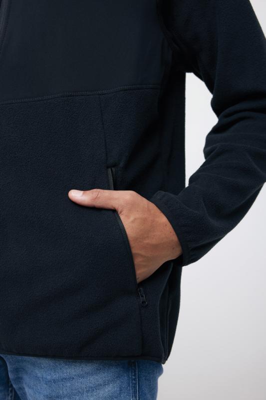Micro fleece bunda na zips IQONIQ Talung z rec. polyesteru čierna XS 14