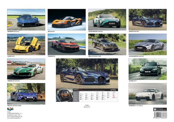 Nástenný kalendár Fast cars 2027 14