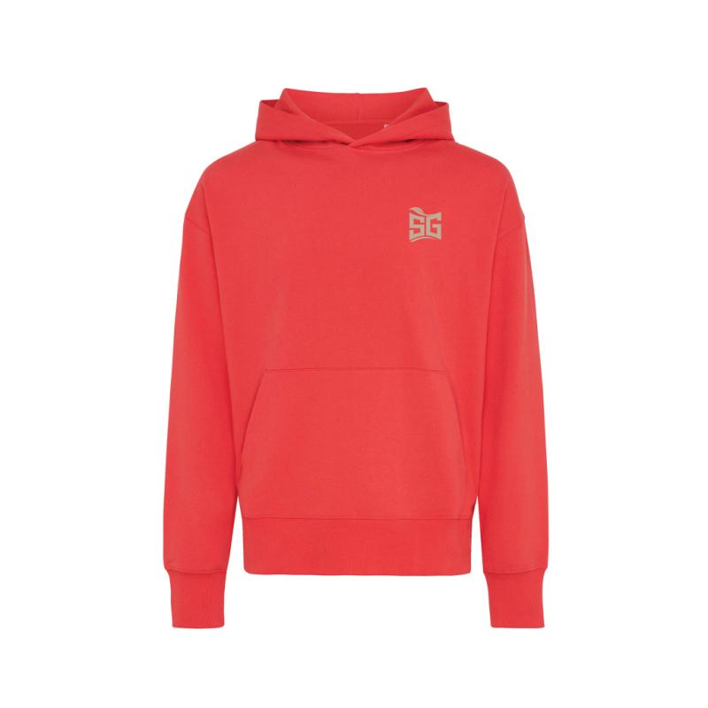 Mikina s kapucňou IQONIQ Yoho relaxed fit z recykl. bavlny luscious red XXXL 3