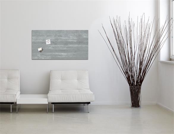 Magnetická sklenená tabuľa, 46x91 cm, SIGEL "Artverum® ", betónový vzor 2