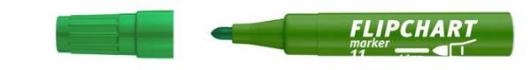 Popisovač na flipchartové tabule, 1-3 mm, kužeľový hrot, ICO "Artip 11", zelený 1
