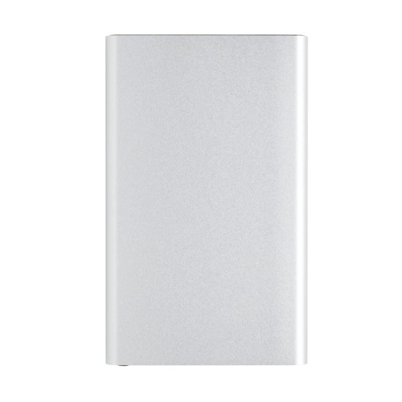 Powerbanka 4000mAh s USB C z RCS recykl. plastu a hliníka strieborná 4