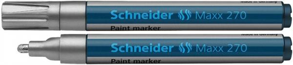Lakový popisovač, 1-3 mm, SCHNEIDER "Maxx 270", strieborný 1