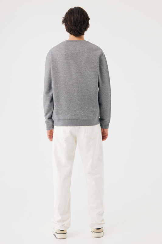 IQONIQ Toria Unisex mikina s okrúhl. výstrihom z rec. bavlny light heather anthracite S 12
