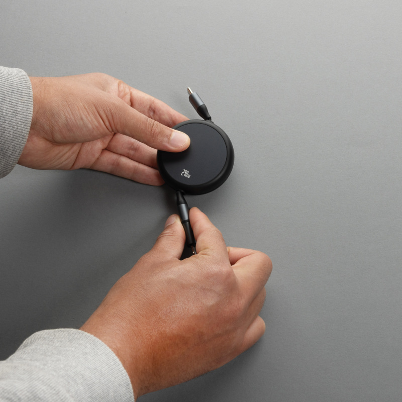 Terra RCS recyklovaný hliníkový zasúvateľný 240W 2-v-1 kábel čierna 9