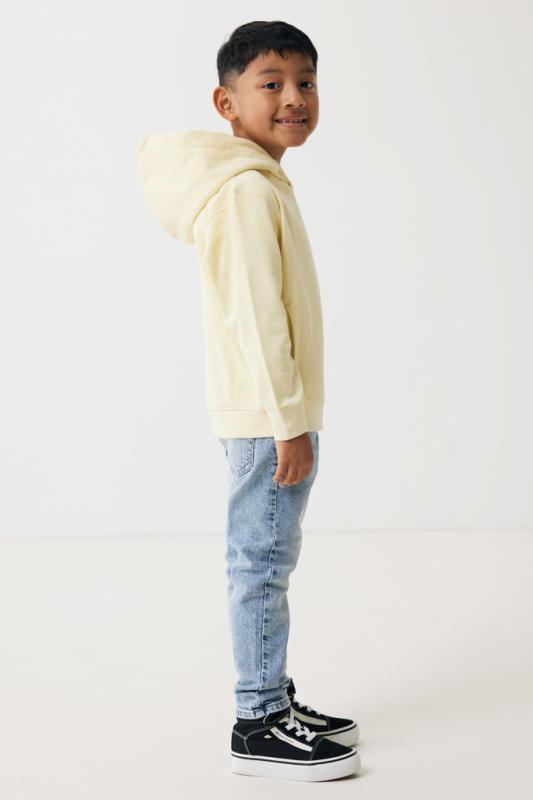 Detská mikina s bočnými vreckami IQONIQ Yengo z rec. bavlny cream yellow 13-14r (158-164cm) 17
