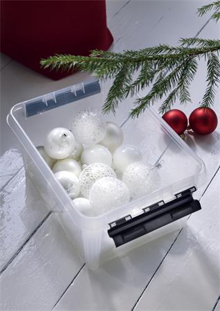 Úložný box, plastový, 8 l, čierne úchytky, SMARTSTORE "Classic 10", priehľadný 7