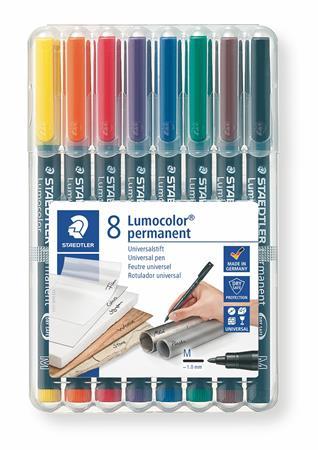 Permanentný popisovač, sada, OHP, 1 mm, STAEDTLER "Lumocolor 317 M", 8 rôznych farieb 1