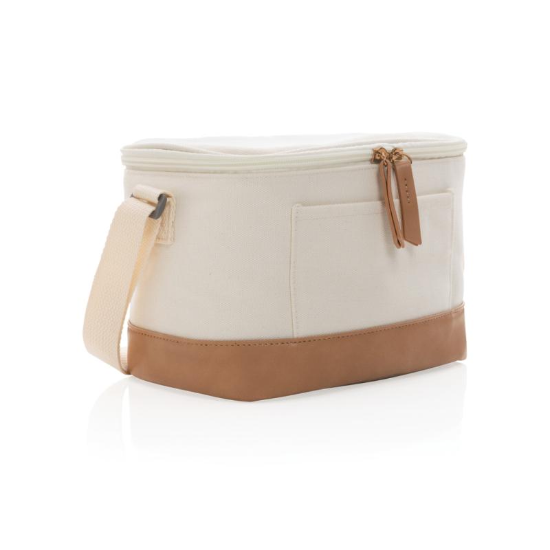Malá chladiaca taška Impact z 16 oz. recykl. canvas AWARE™ off white 1