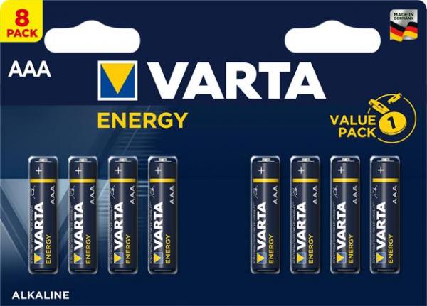 Batéria, AAA mikro, 8 ks, VARTA "Energy"