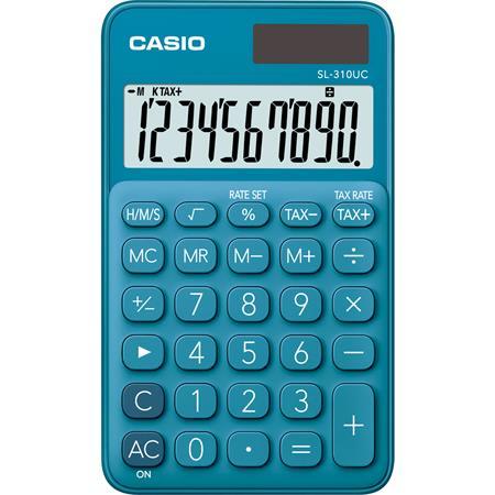 Kalkulačka, vrecková, 10 miestny displej, CASIO "SL 310" modrá 1