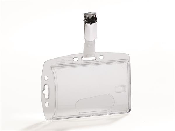 Visačka na plastové karty, zatvorená, so štipcom, DURABLE 1