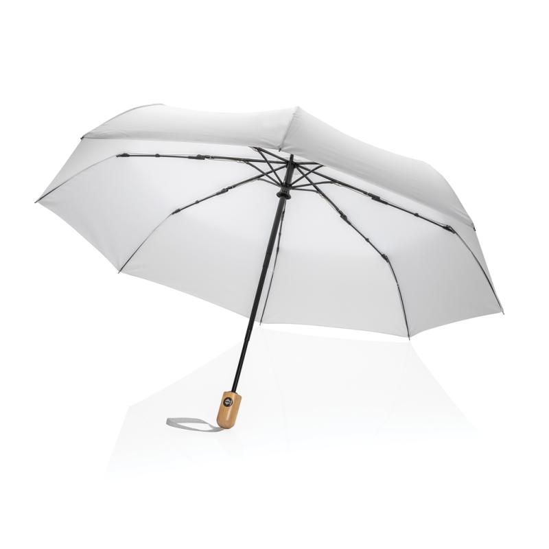 21" bambus auto-open/close dáždnik Impact zo 190T RPET AWARE biela 7