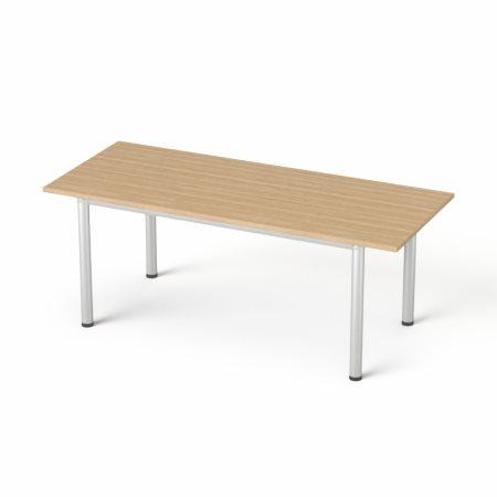 Konferenčný stôl, so sivou kovovou nohou, 80x190 cm, MAYAH "Freedom SV-42" jaseň 2