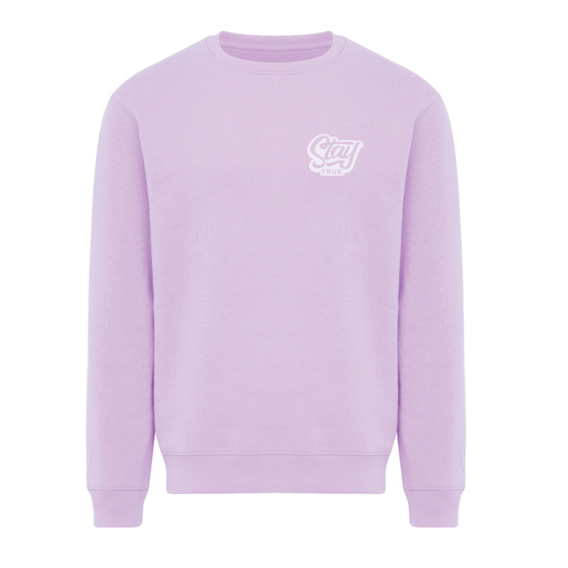 IQONIQ Toria Unisex mikina s okrúhl. výstrihom z rec. bavlny lavender L 4