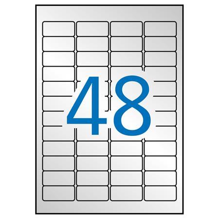 Etikety, 45,7x21,2 mm, polyester, odolné voči poveternostným podmienk, zaoblené rohy, APLI 1