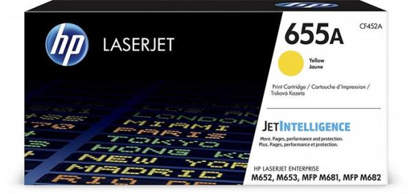 CF452A Laserový toner k tlačiarňam Color LaserJet M681, M682, HP 655A, žltá, 10,5k 1