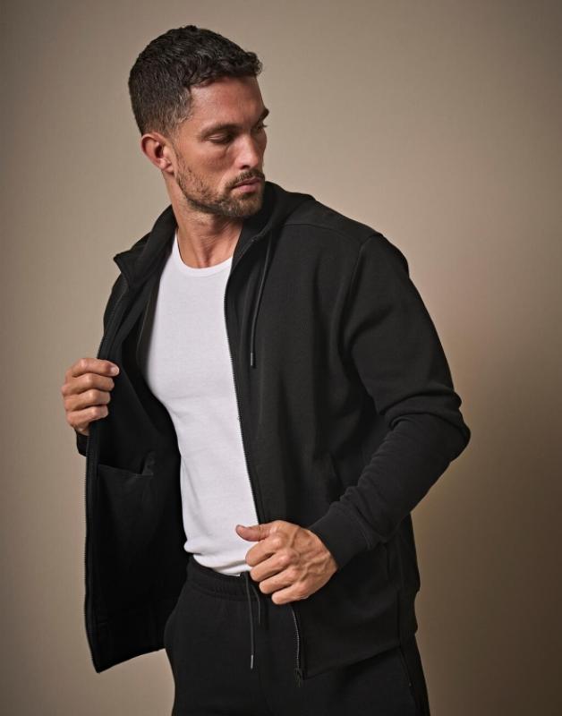 Mikina s kapucňou a zipsom Ribbed Interlock 4