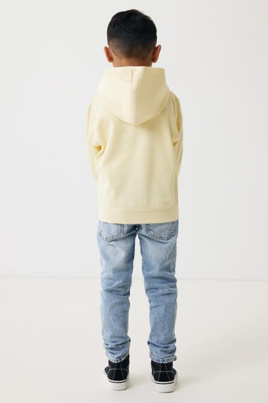 Detská mikina s bočnými vreckami IQONIQ Yengo z rec. bavlny cream yellow 5-6r (110-116cm) 16