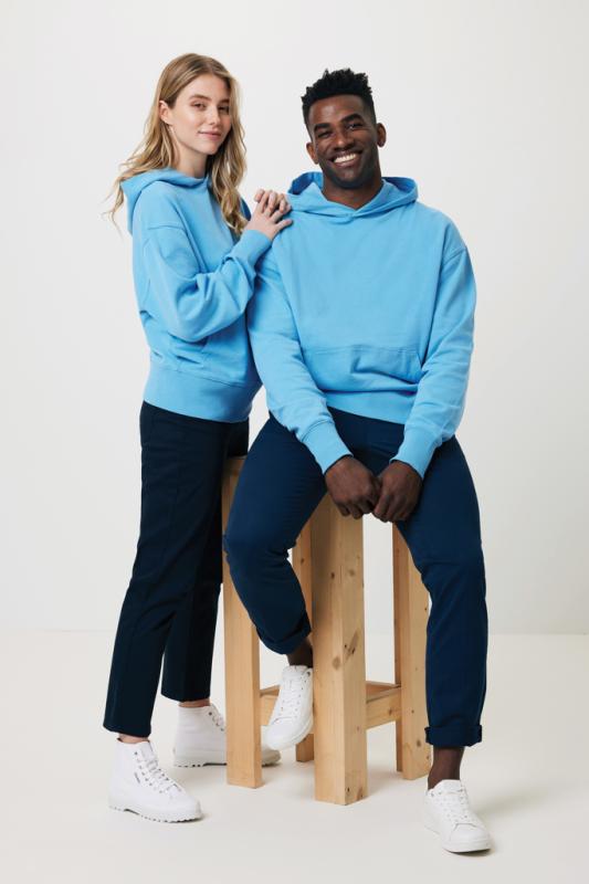 Mikina s kapucňou IQONIQ Yoho relaxed fit z recykl. bavlny tranquil blue XXL 5