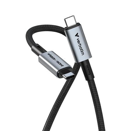 USB kábel, USB-C – USB-C, 1,2 m, 240 W, VERBATIM, čierny 3