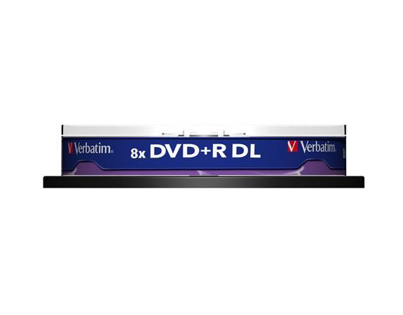 DVD+R disk, dvojvrstvový, 8,5GB, 8x, 10 ks, cake box, VERBATIM "Double Layer" 2