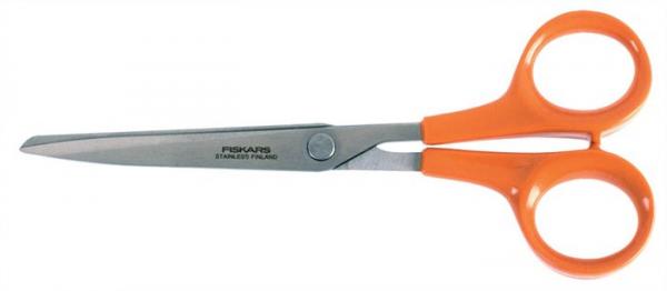 Nožnice, na papier, 17 cm, FISKARS "Classic", oranžová
