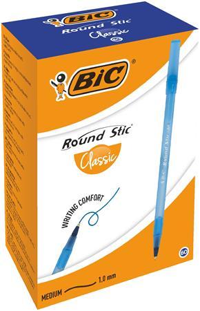 Guľôčkové pero, 0,32 mm, s vrchnákom, BIC "Round Stic Classic", modré 1