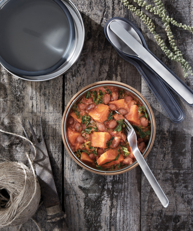 Sklenená miska na jedlo 750ml Black+Blum hnedá 14