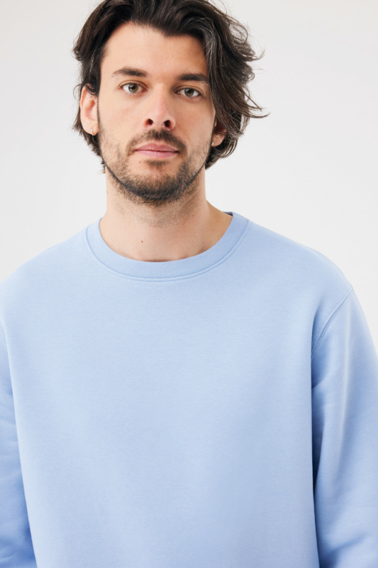 IQONIQ Toria Unisex mikina s okrúhl. výstrihom z rec. bavlny sky blue S 14