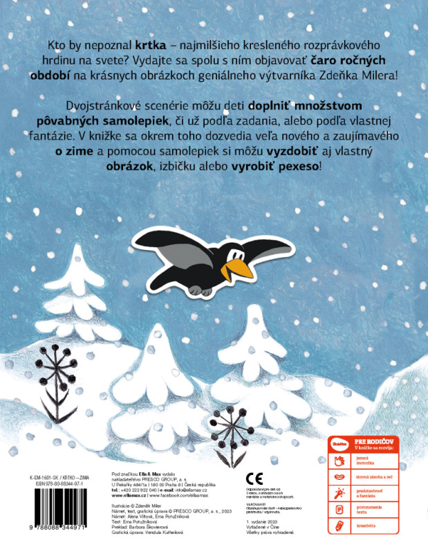 KRTKO a ZIMA ─ Kniha samolepiek 6