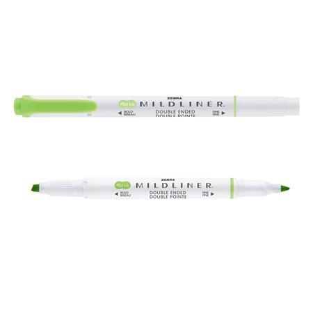 Zvýrazňovač, 1,0/3,5 mm, obojstranný, ZEBRA "Mildliner Cool & Refined", zelená 3