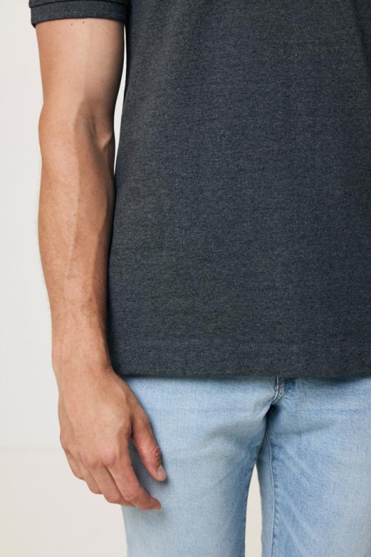 Polo tričko IQONIQ Yosemite z recykl. bavlny heather anthracite XXS 15