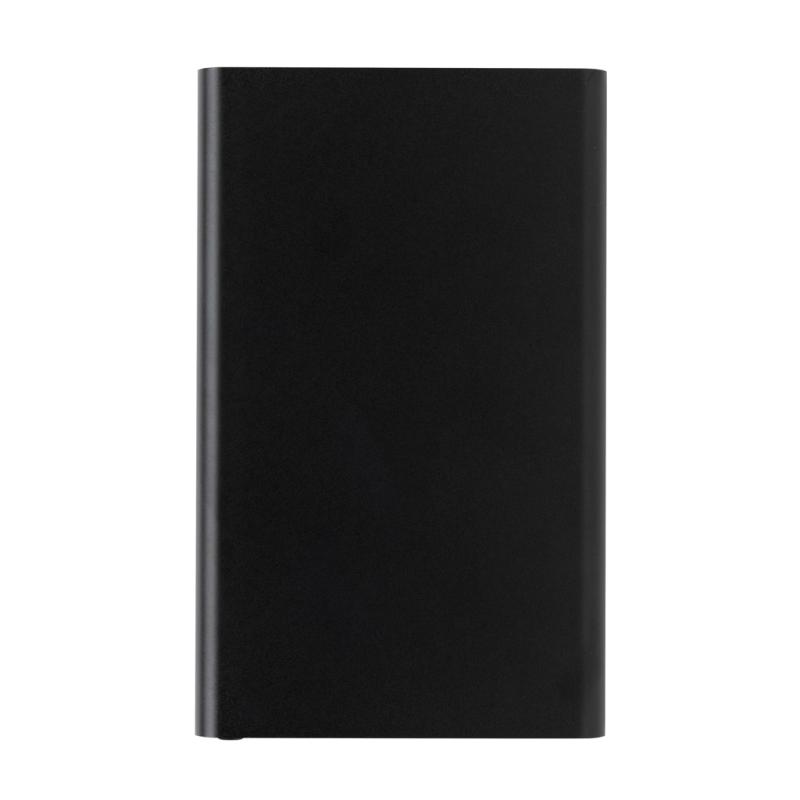 Powerbanka 4000mAh s USB C z RCS recykl. plastu a hliníka čierna 4