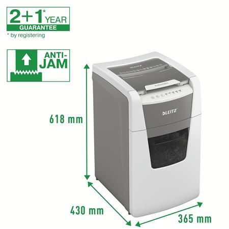 Skartovací stroj, konfetti, 150 listov, LEITZ "IQ AutoFeed Office 150 P4 Pro" 7