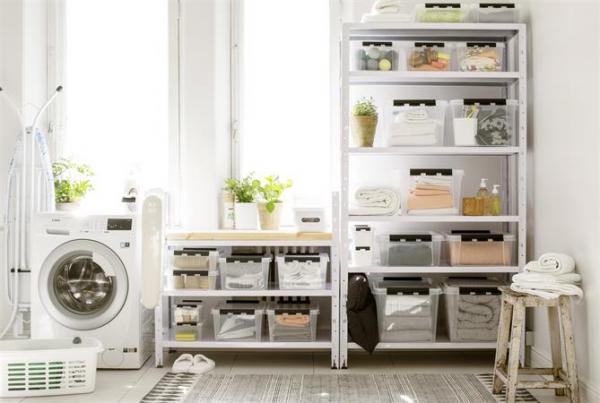Úložný box, plastový, 32  l, čierne úchytky, SMARTSTORE "Classic 31",  priehľadný 4