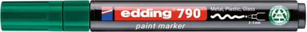 Lakový popisovač, 2-3 mm, PCR, EDDING „790“, zelený 1