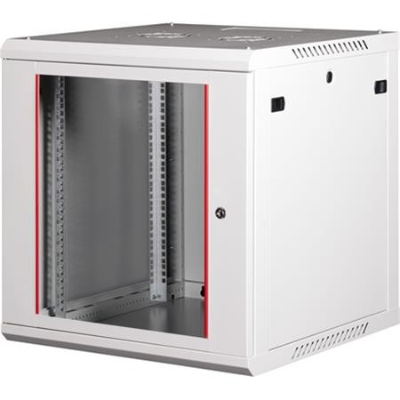 Rack skriňa, nástenná, 19", 12U, v demonte, LANDE "PROlineB", sivá
